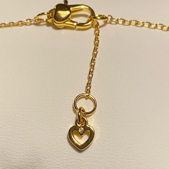 Kate Spade On the Dot Rainbow earring & necklace set. Heart shaped pave CZ new - Picture 7 of 7